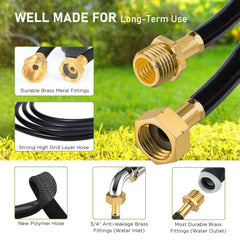 Tuyeho dual nozzles with 13 patterns for versatile watering tasks
