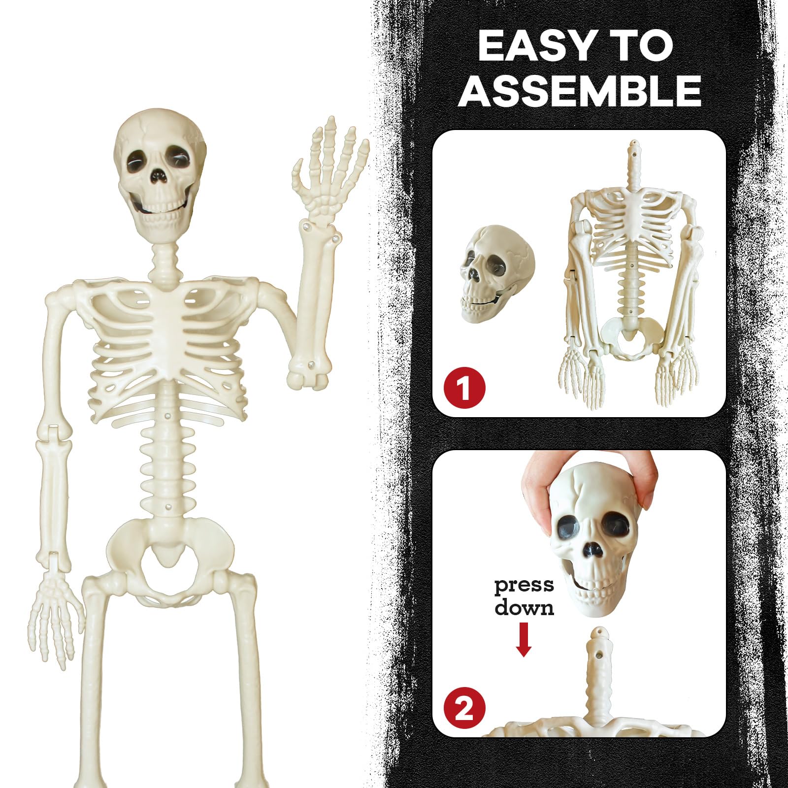 Tuzuaol skeletons used as a party backdrop offering dramatic photos and simple staging