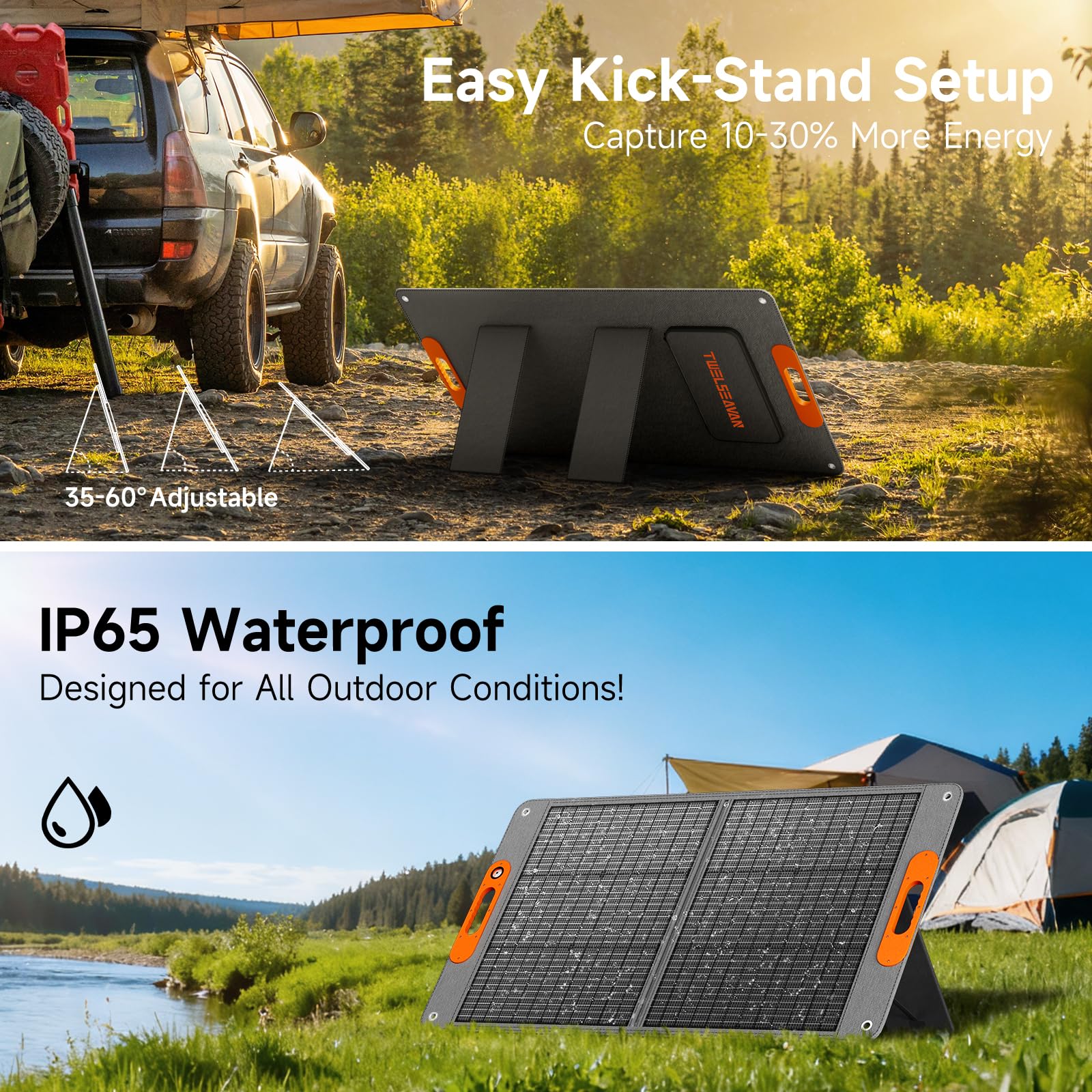 TWELSEAVAN folded packed beside backpack showing compact portability and travel convenience