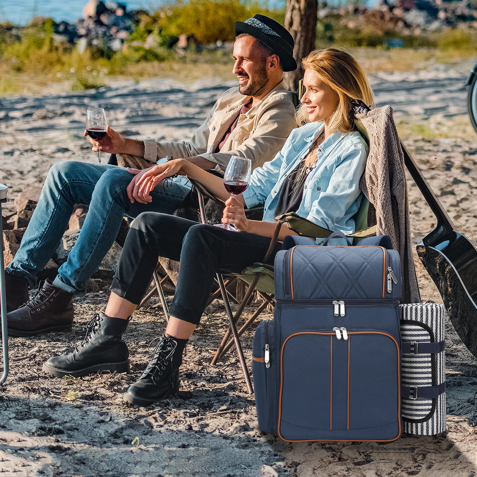 TwentyNext backpack packed with all accessories showing compact storage benefit easy transport