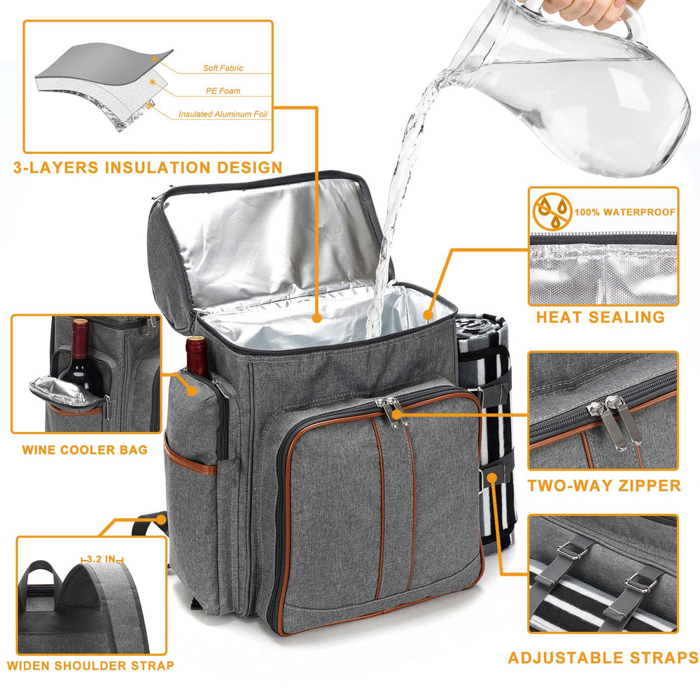 TwentyNext open insulated main compartment holding bottles and chilled food