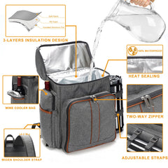 TwentyNext open insulated main compartment holding bottles and chilled food