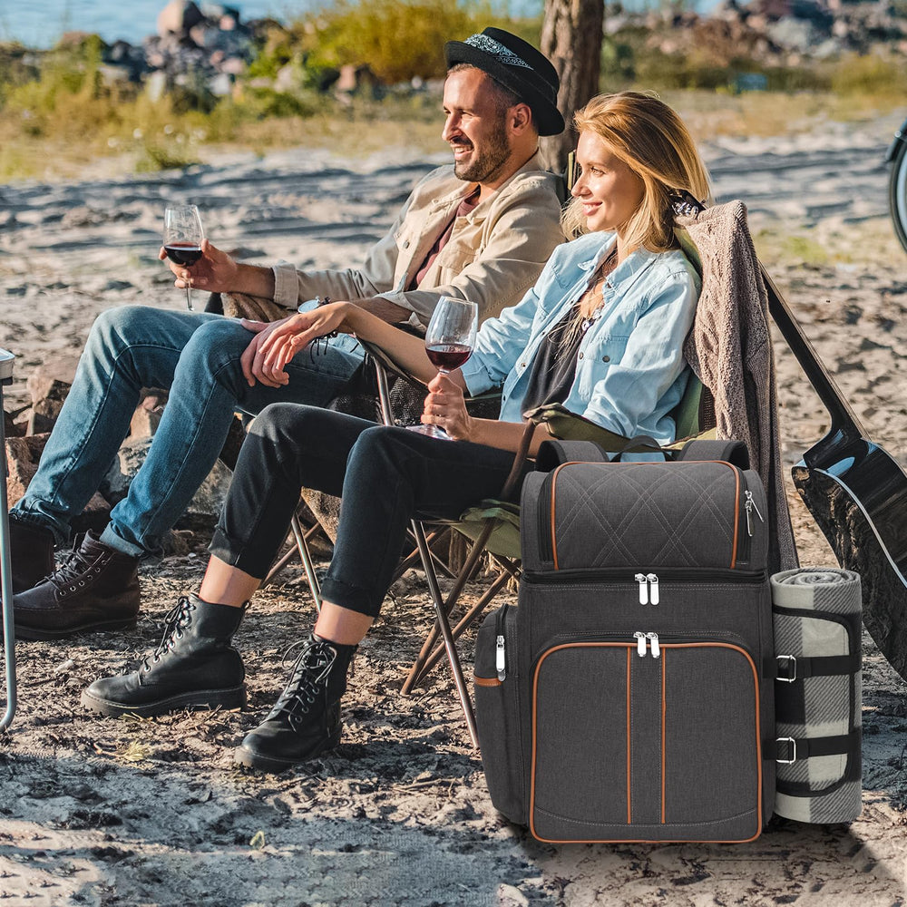 TwentyNext lifestyle scene of backpack at park picnic offering convenience and ready-to-serve dining