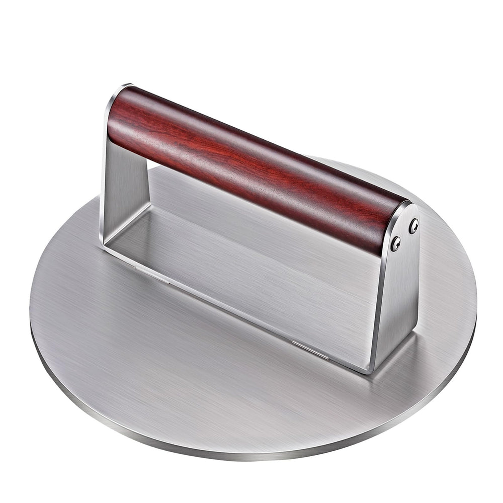 Twfatflt polished press front view showing durable stainless steel and weight benefit
