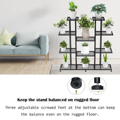 Twhep plant stand close-up of powder-coated iron finish for rust resistance benefit
