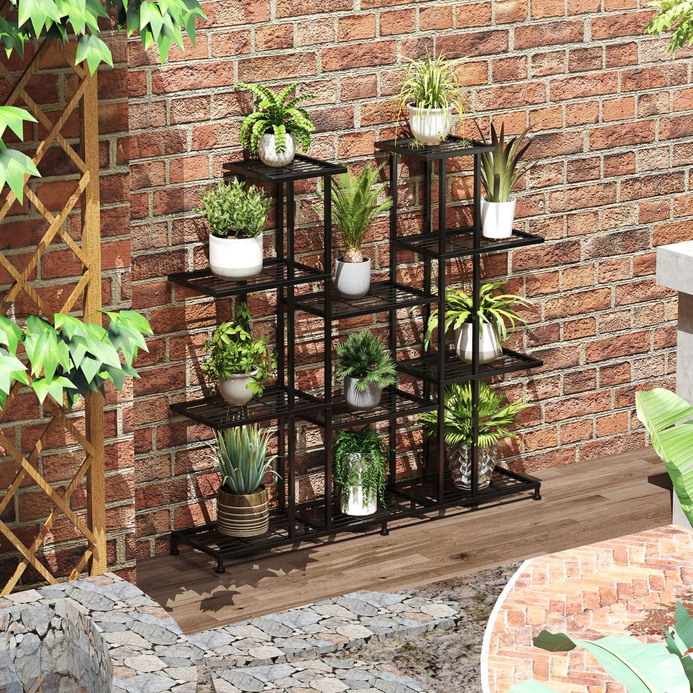 Twhep plant stand next to chair for size comparison and space planning benefit