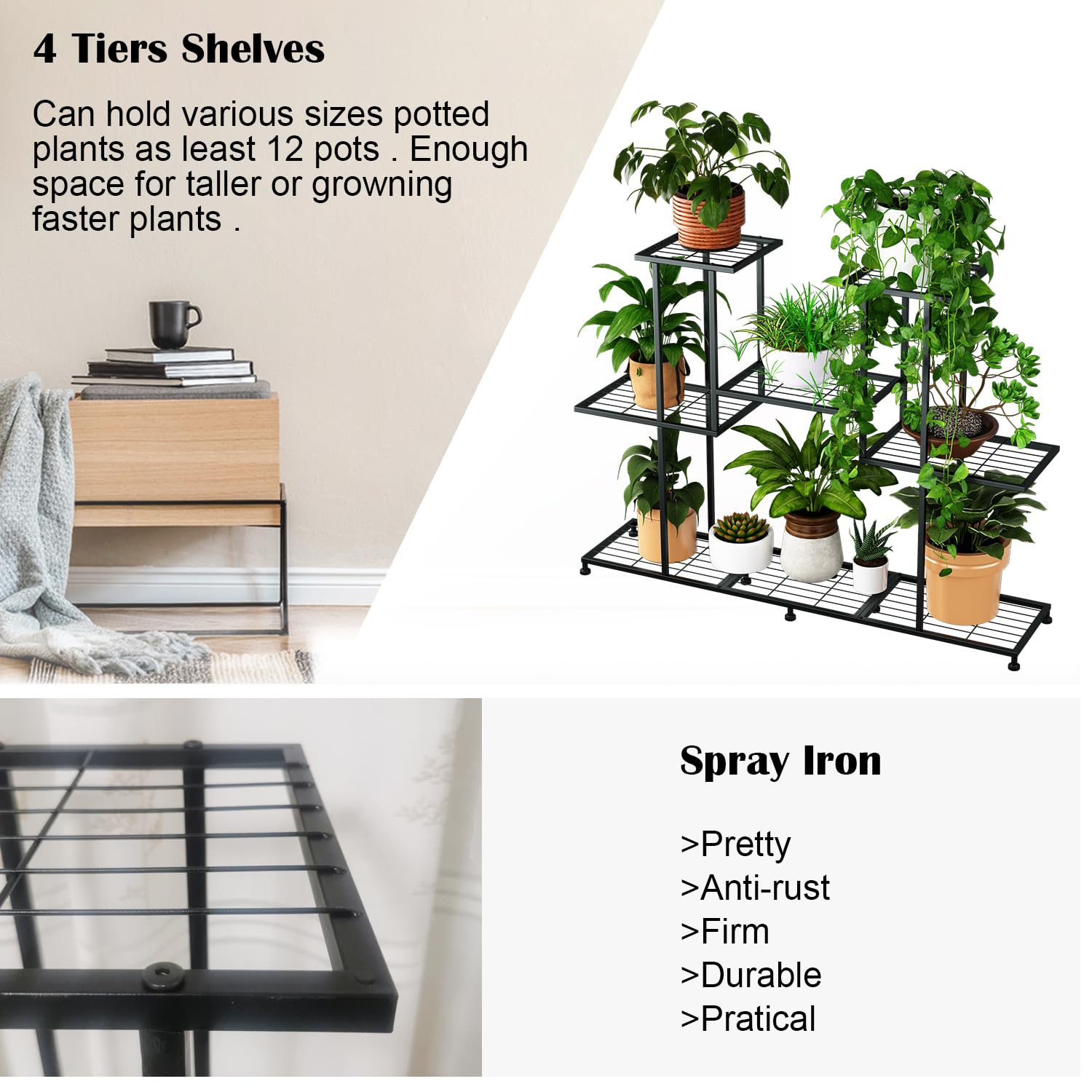 Twhep scale comparison with pot to illustrate shelf depth and pot capacity