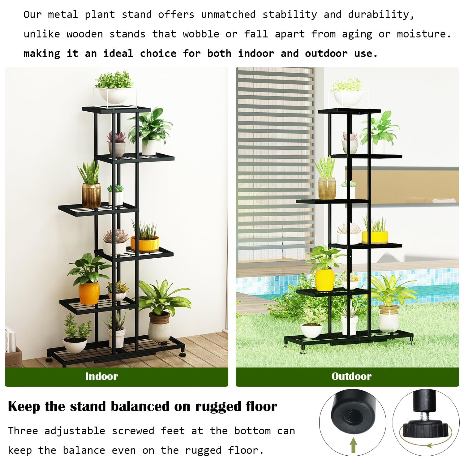 Twhep top tier with succulents showing neat arrangement benefit