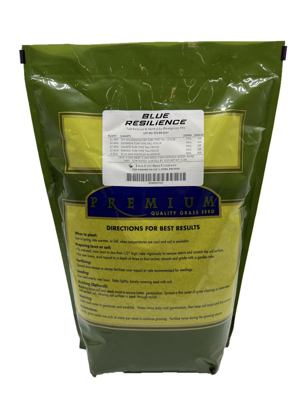 Twin City Seed Co. close-up of seed texture highlighting elite fescue mix durability