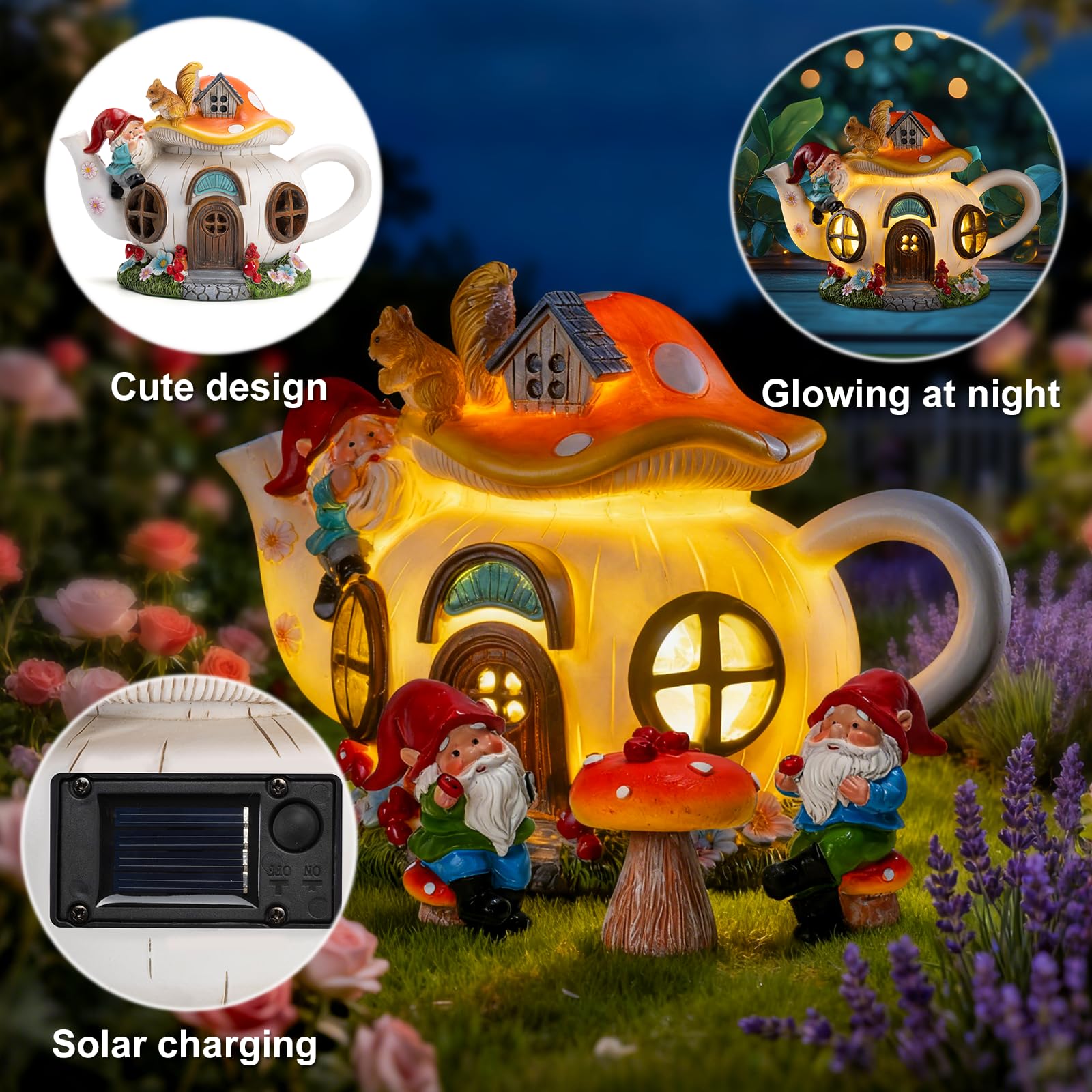 twinbling mushroom figurine beside a coin for scale, clarifies compact size