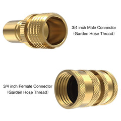Twinkle Star connector attached to garden hose in yard showing faster tool changes