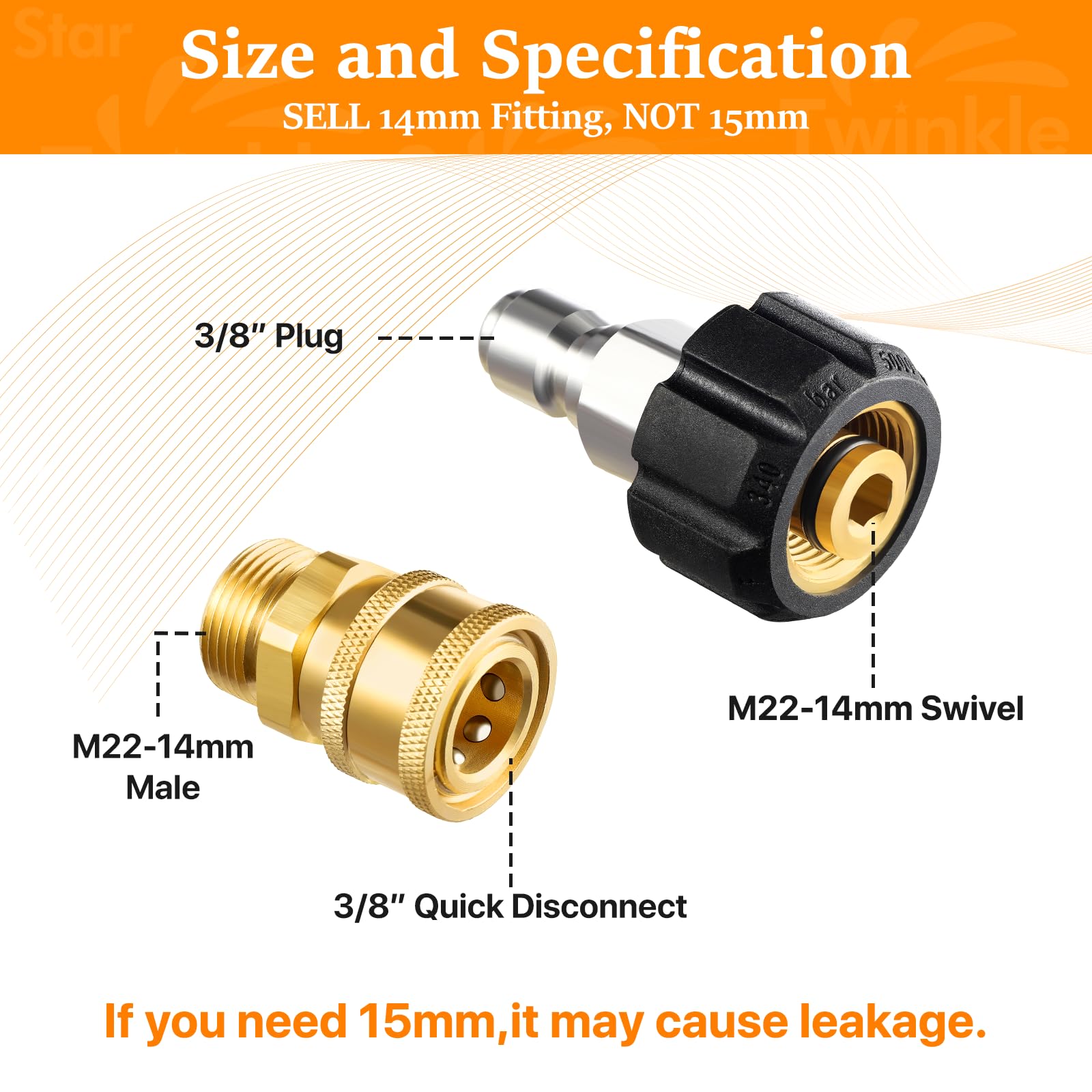 Twinkle Star size comparison beside ruler to verify M22 14mm inside diameter before purchase