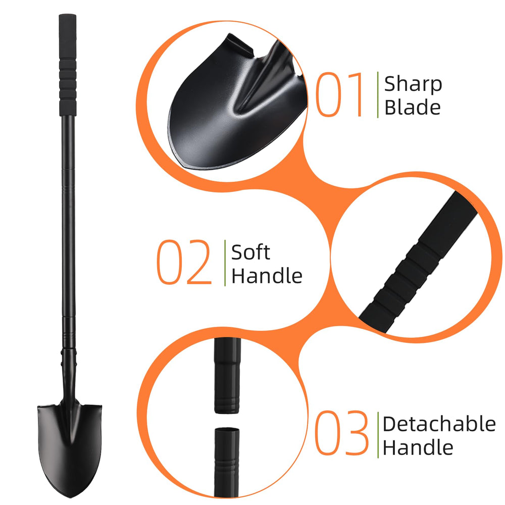 TwinkleTool shovel in a garden bed showing practical landscaping and trenching benefits