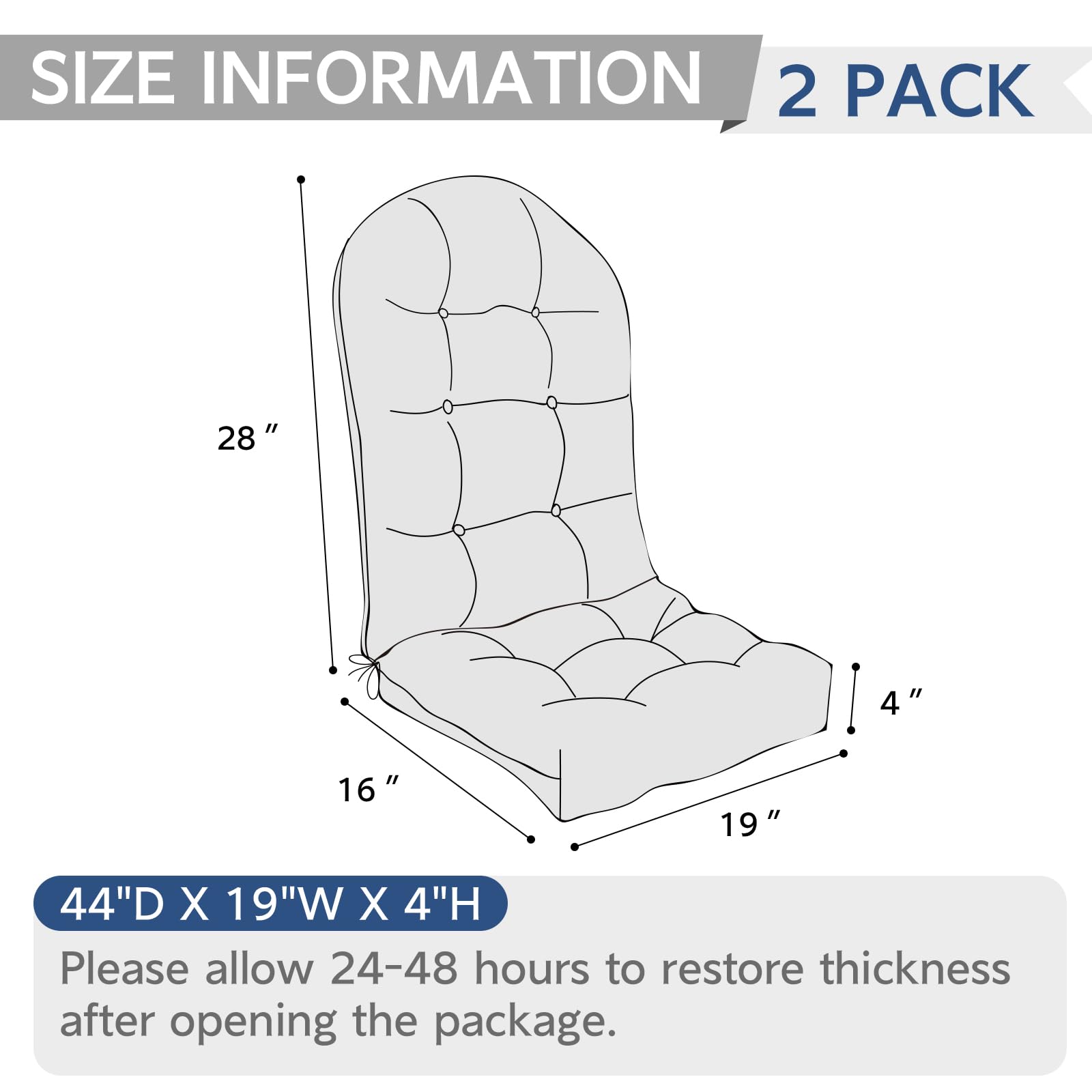 TWLEAR tufting detail showing sewn tacks for stable, long-lasting comfort