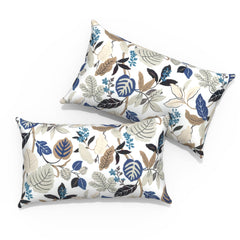 TWLEAR front view of Breeze Leaves lumbar pillows adds decorative comfort