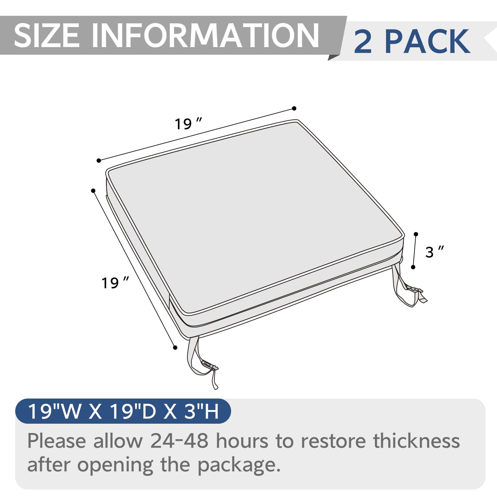 TWLEAR foam cross-section showing 3-inch high-density support benefit