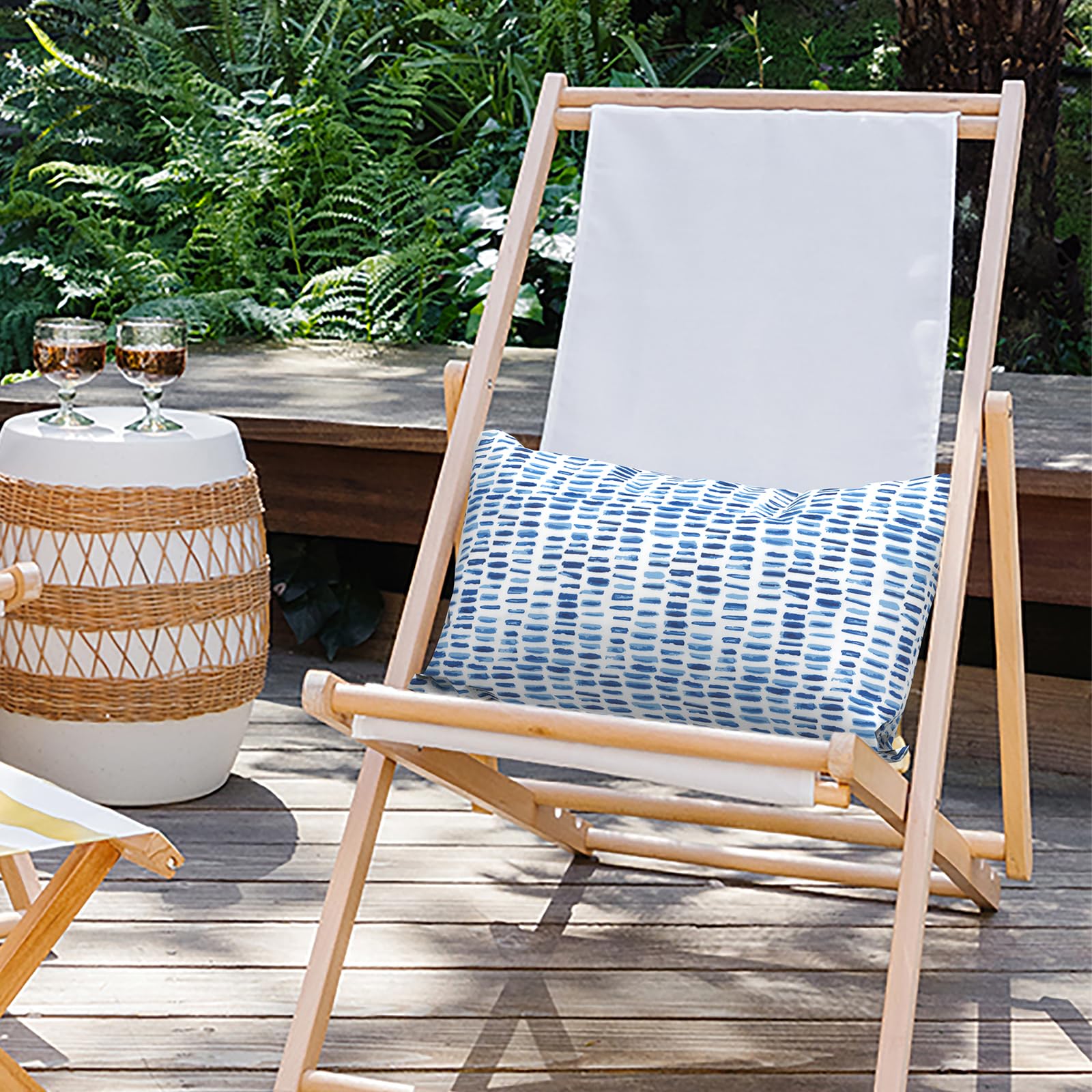 TWLEAR size comparison on a chair demonstrating compact 12x20 inch convenience