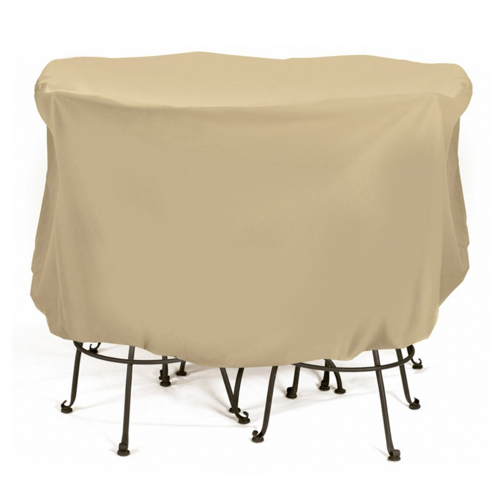 Two Dogs Designs bistro cover front view showing full khaki protection and clean fit