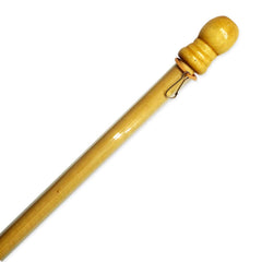 Two Group front view gloss coated wood pole shows neat flag display benefit
