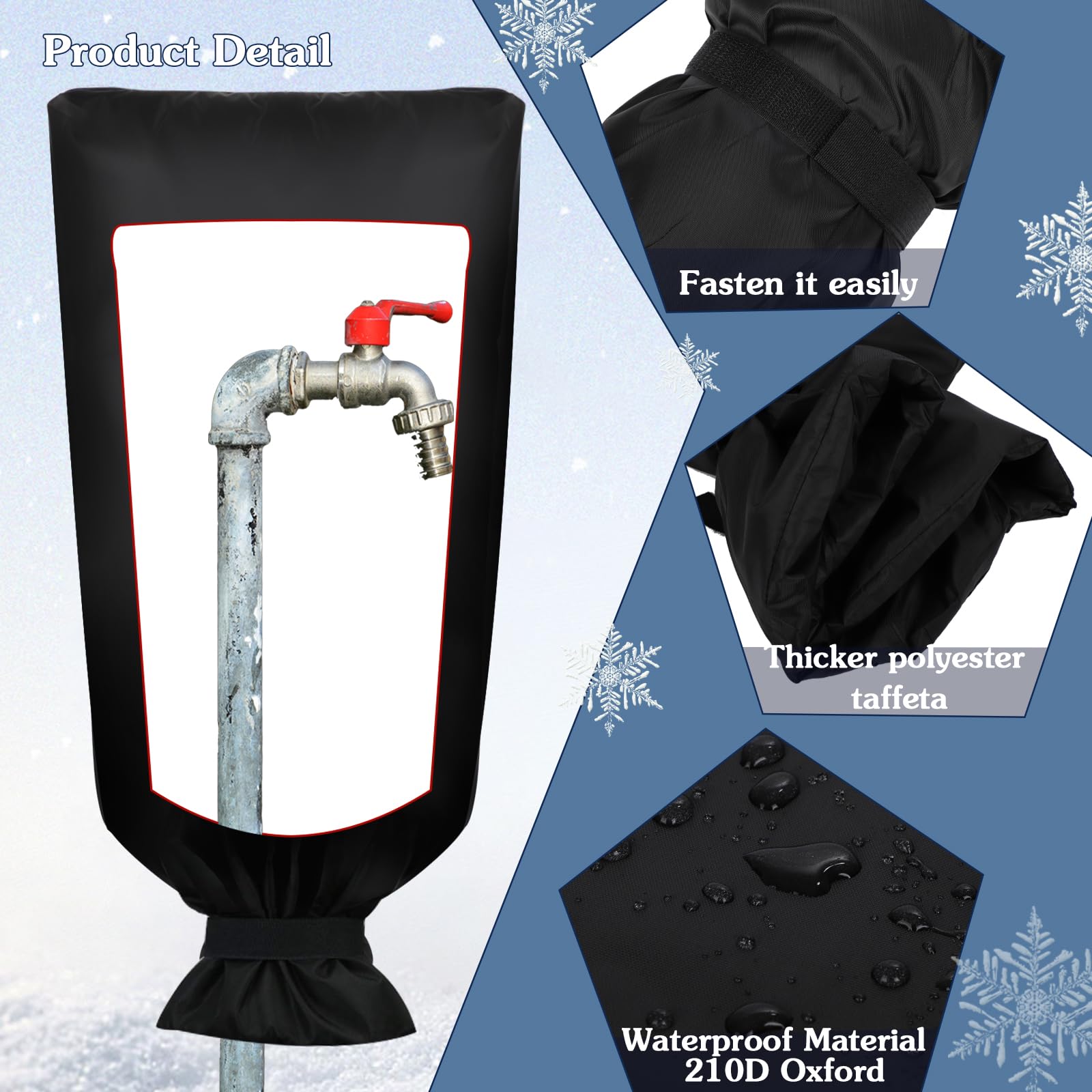 TWOWYHI installed on a spigot demonstrating freeze protection benefit