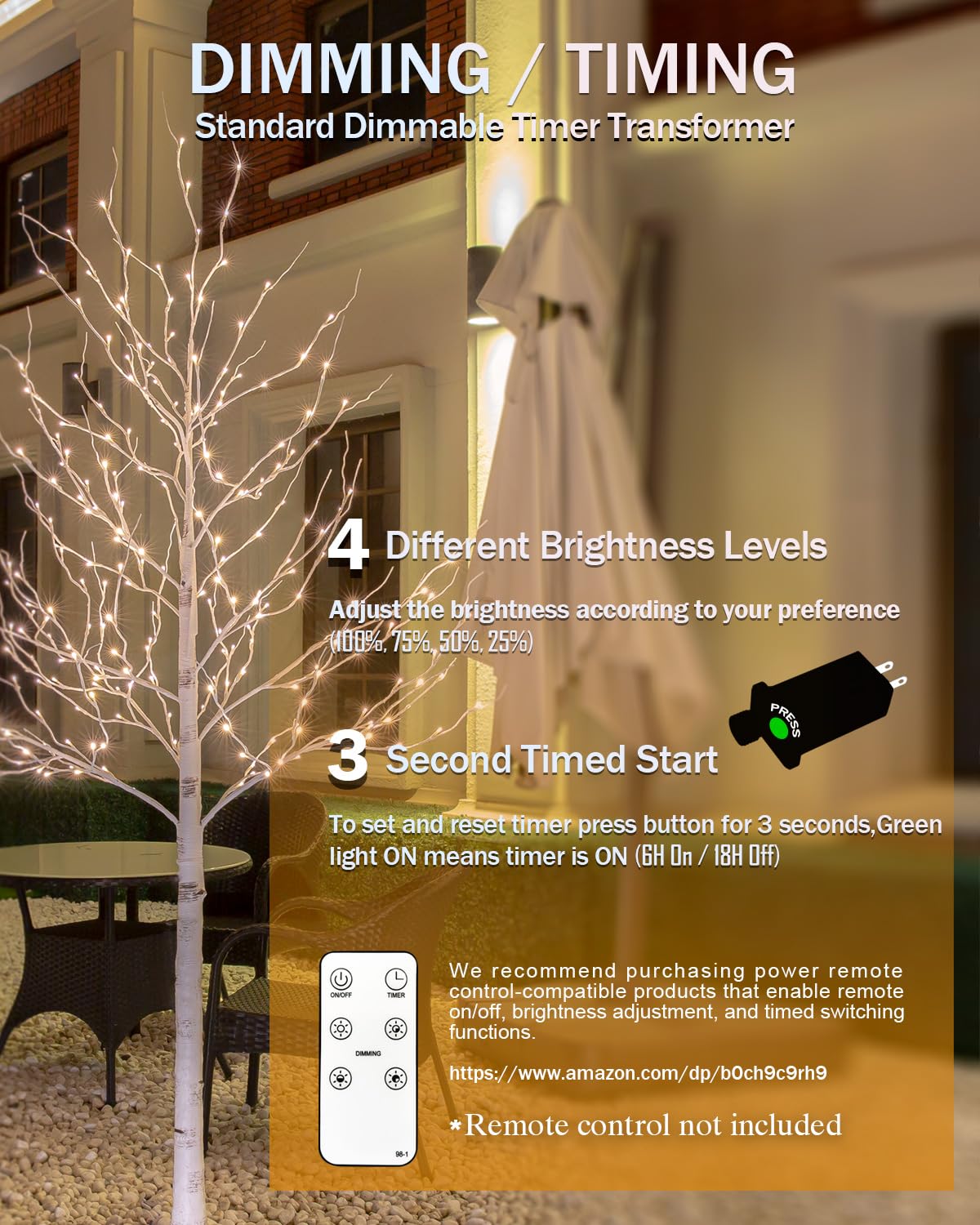 TYBEEU tree on a table illustrating mood lighting for small spaces