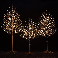 TYBEEU front packaging showing three assembled trees and included parts for quick setup
