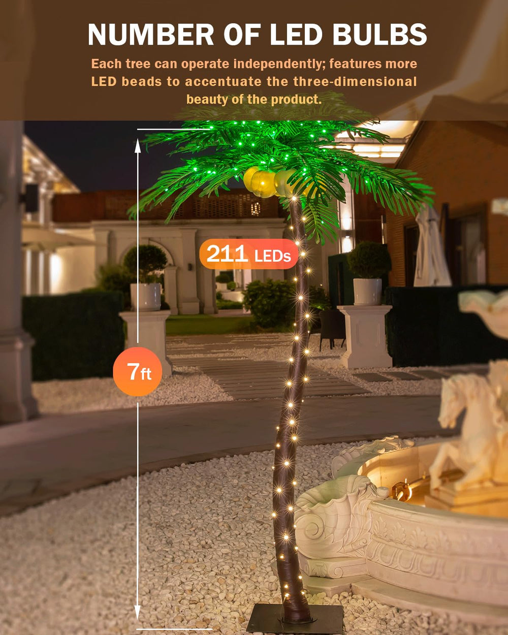 TYBEEU nighttime patio scene creating cozy outdoor ambiance