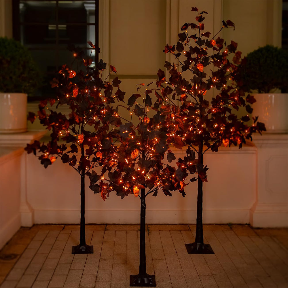TYBEEU nighttime porch display showing weatherproof lighting and seasonal atmosphere