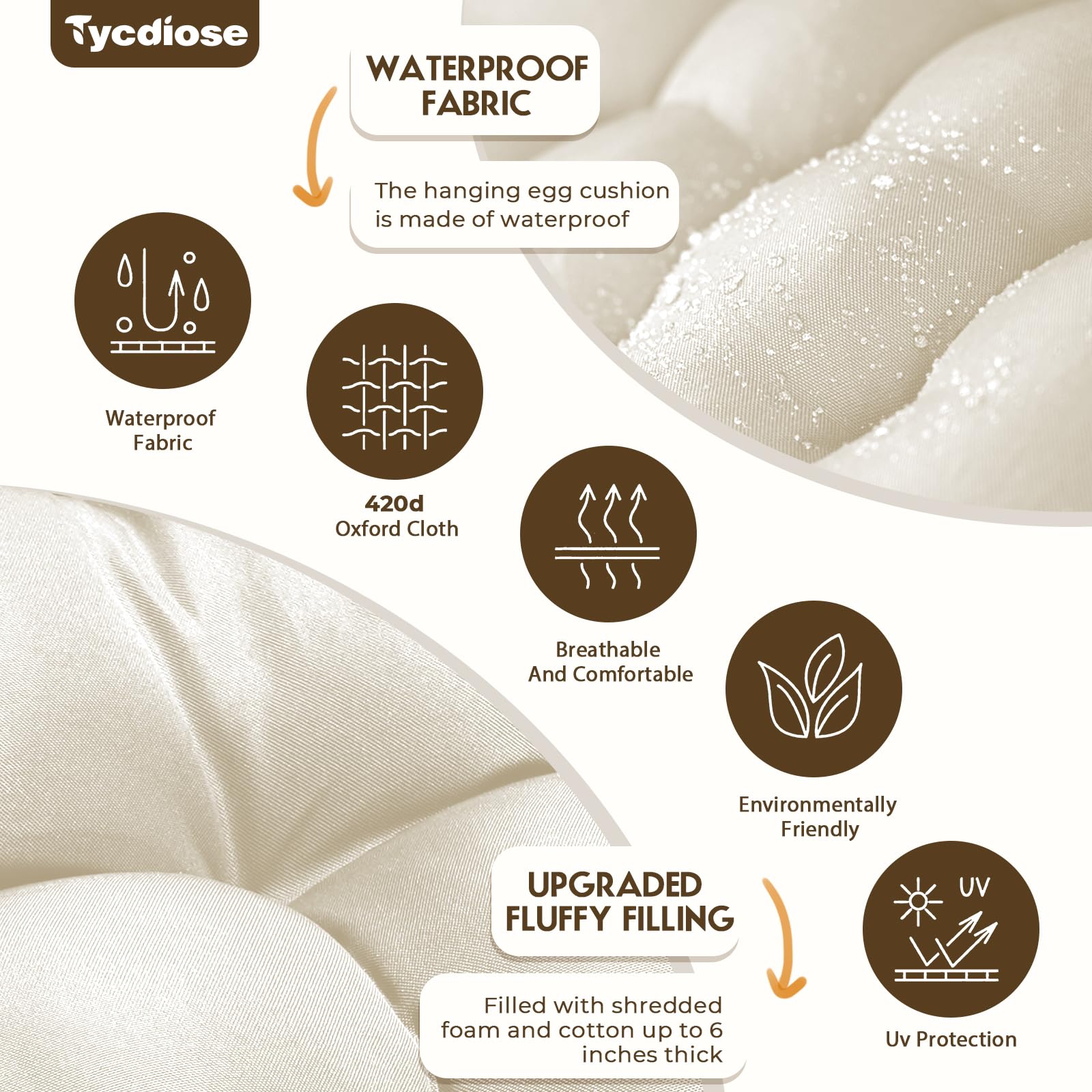 Tycdiose detailed 3D stitching preventing fill movement and preserving shape