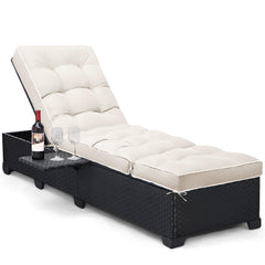 Tycdiose front view cream chaise cushion showing full-length fit and comfort