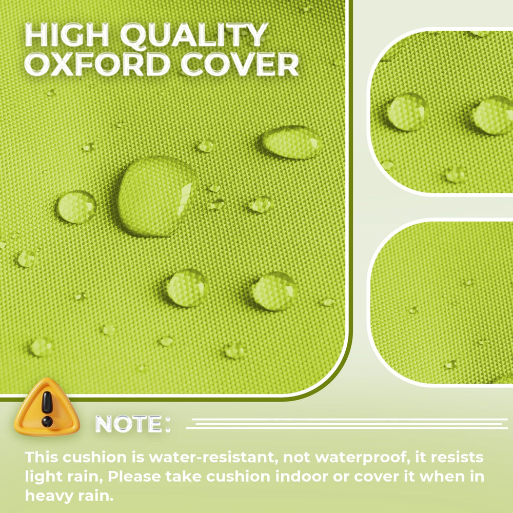 Tycdiose ambiente de patio con cojín verde claro para relajación exterior