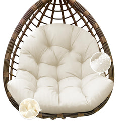 Tycdiose front view of replacement egg chair cushion showing full cream coverage and fit