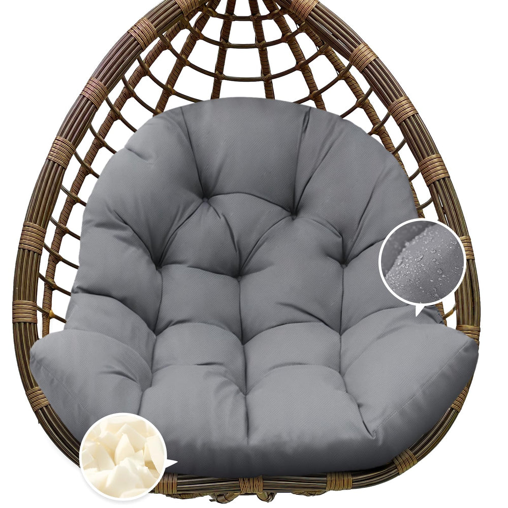 Tycdiose front view of replacement egg chair cushion showing full fit and comfort