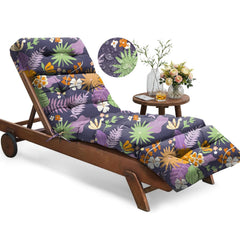 Tycdiose front view purple floral leaf cushion showing design and fit