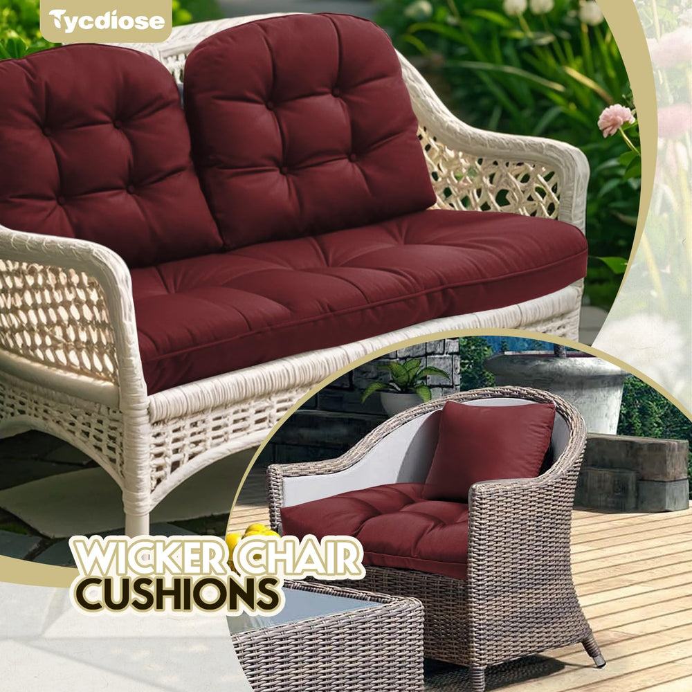 Tycdiose outdoor porch scene with cushions improving seating comfort and curb appeal