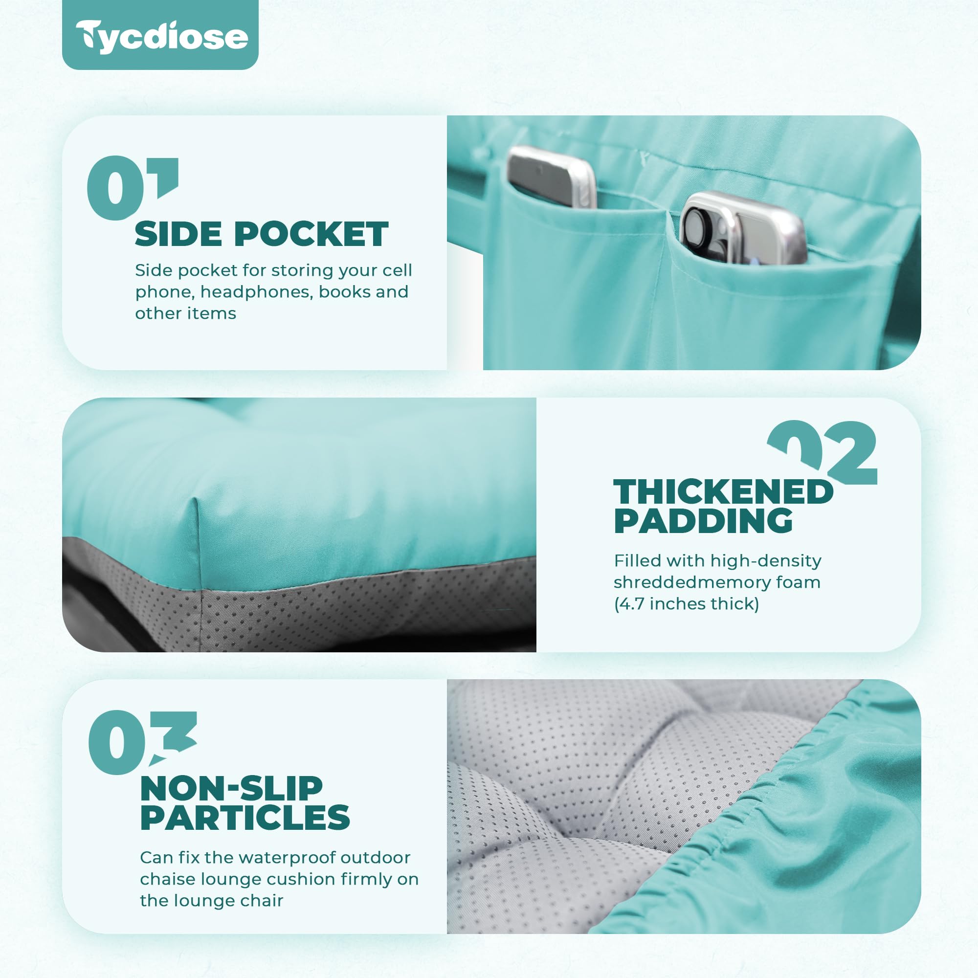 Tycdiose corte del relleno memory, soporte ergonómico y recuperación rápida