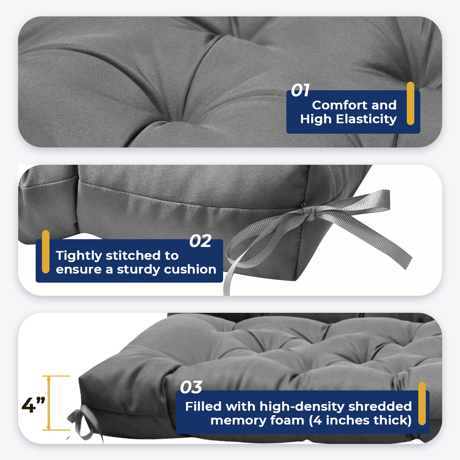 Tycdiose reversible cushion flipped to demonstrate extended usable life