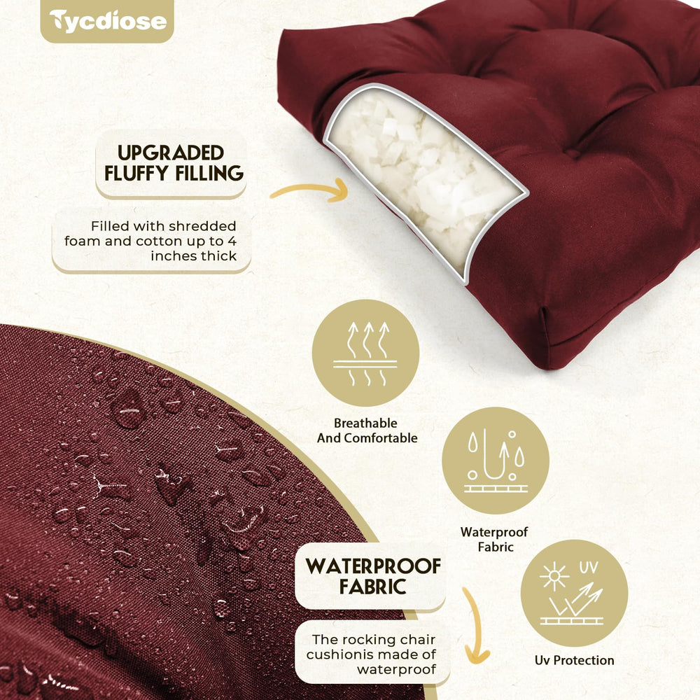 Tycdiose cushion next to ruler showing accurate dimensions for furniture fit