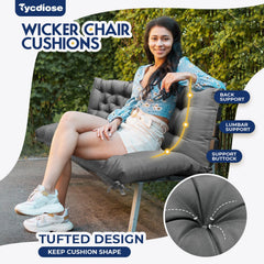 Tycdiose side profile showing 4 inch thickness for supportive seating