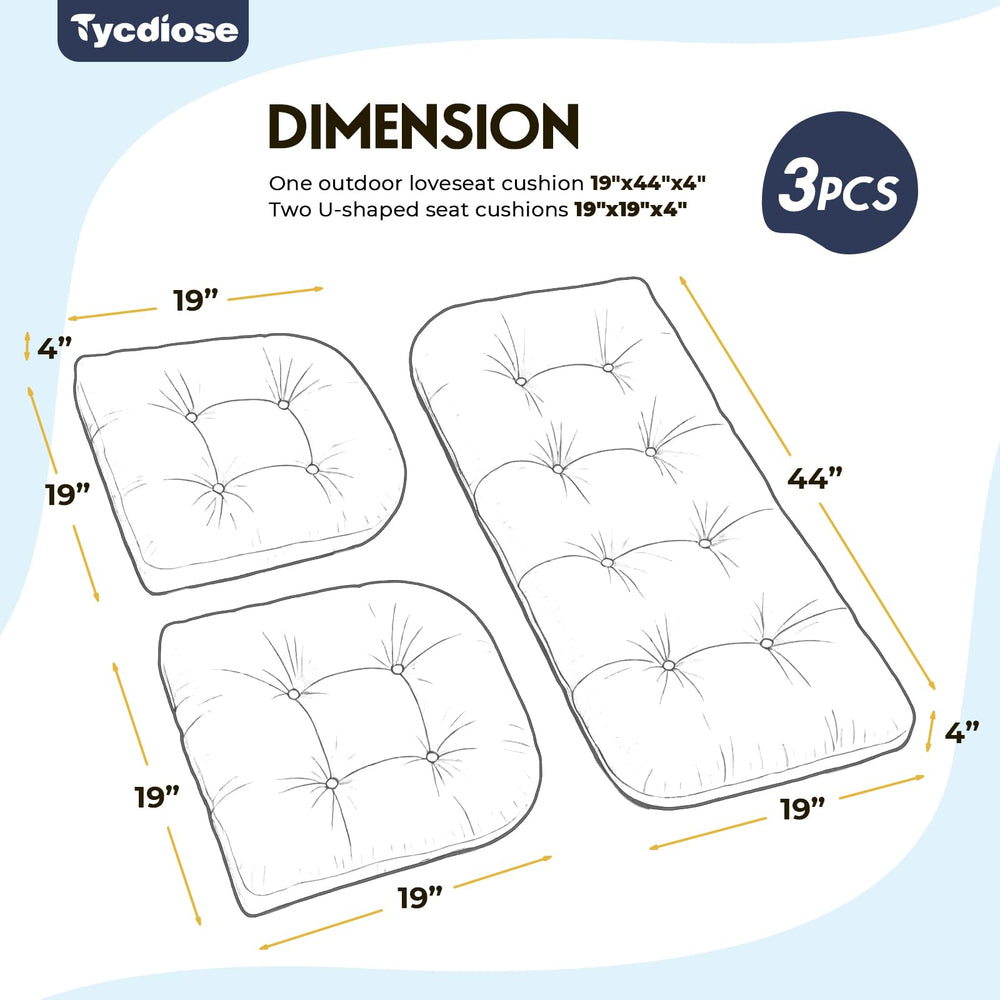 Tycdiose side profile highlighting 4-inch foam thickness for improved support
