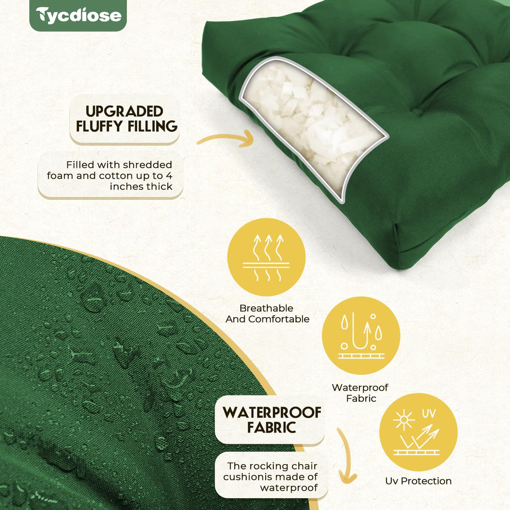 Tycdiose cushions next to ruler demonstrating exact dimensions