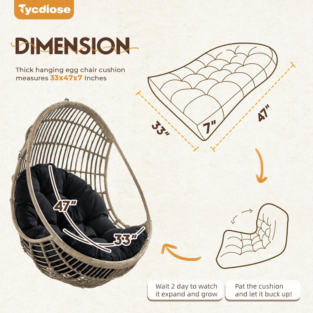 Tycdiose waterproof Oxford fabric detail protecting cushion from light rain