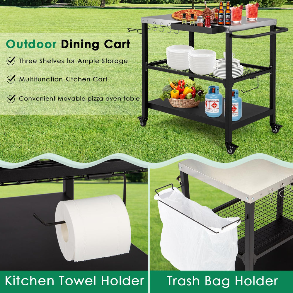 Tyfnry side tray with S-hooks holding tools for quick access and tidy workspace