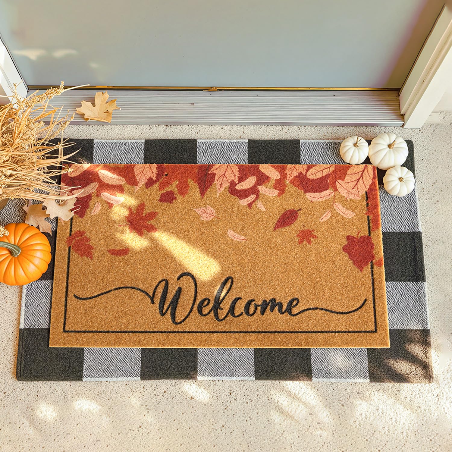 TYUU lifestyle porch scene showing autumn decoration and warm welcome
