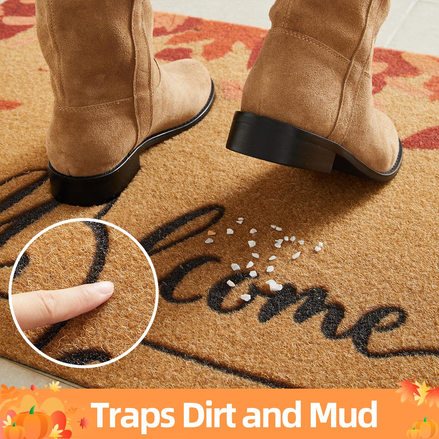 TYUU TPE non-slip backing detail for stable, slip-resistant placement