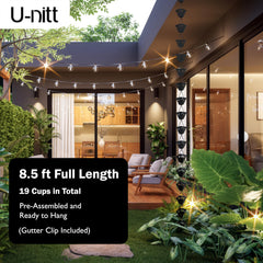 U-nitt closeup of square cup detail highlighting smooth water flow benefit