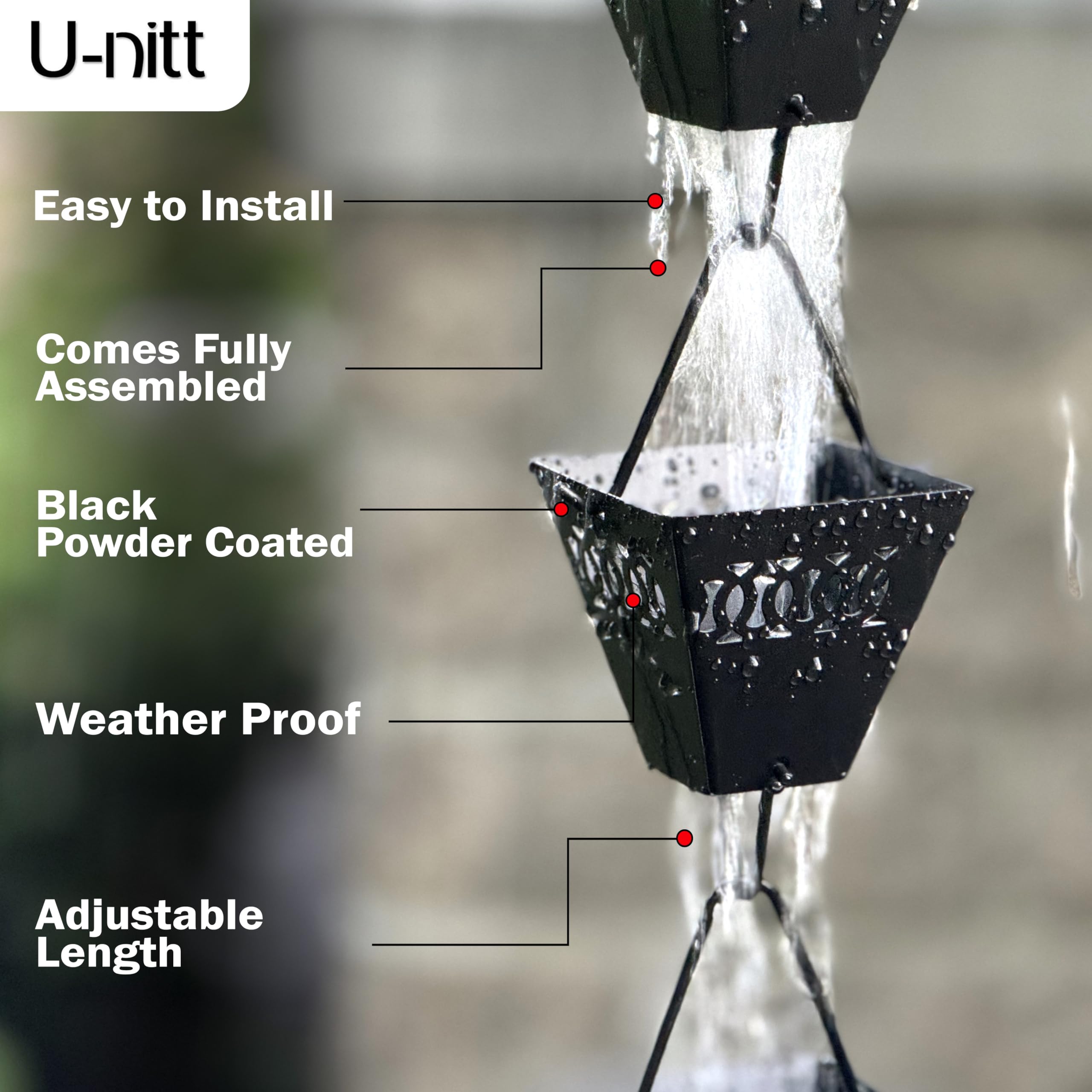 U-nitt next to ladder showing 8.5 ft length and installation scale benefit