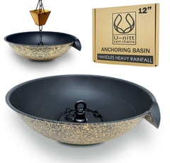 U-nitt front view of spill bowl showing compact silhouette and secure base