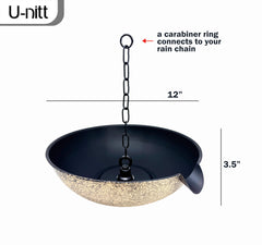 U-nitt close-up of pour spout scupper guiding water for a neat spillover