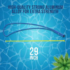 U.S. Pool Supply attachment point connected to a telescopic pole for quick deployment